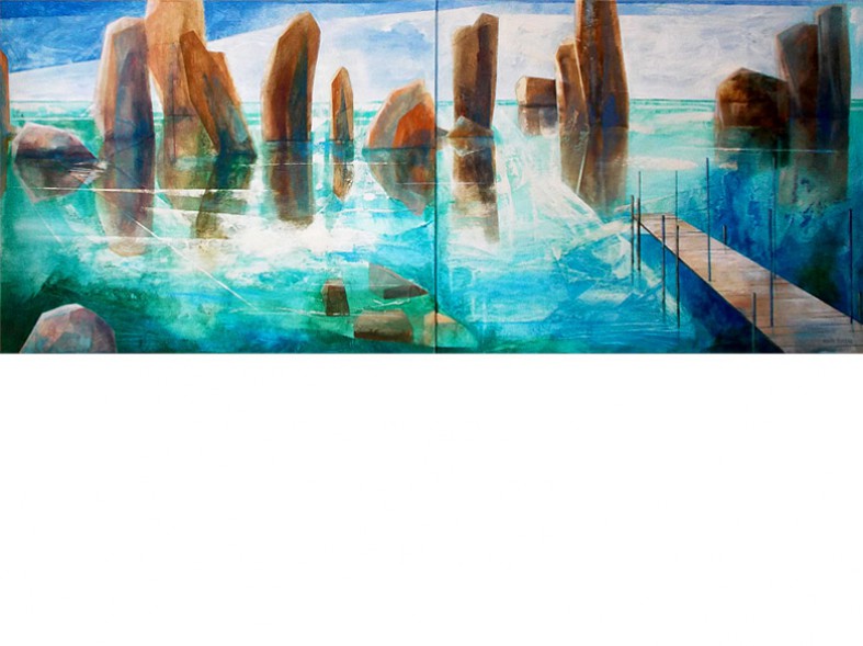 Waterland XVIII / 2 x 50 x 70 / sold