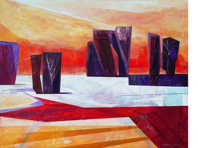 Flaming Fields 01 / 40x50 cm / sold