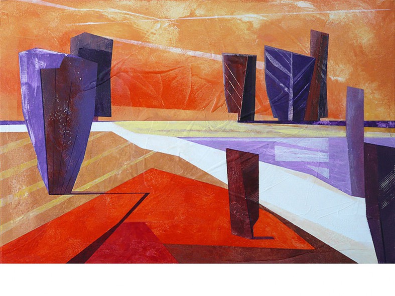 Flaming Fields 02 / 40x60 cm / sold