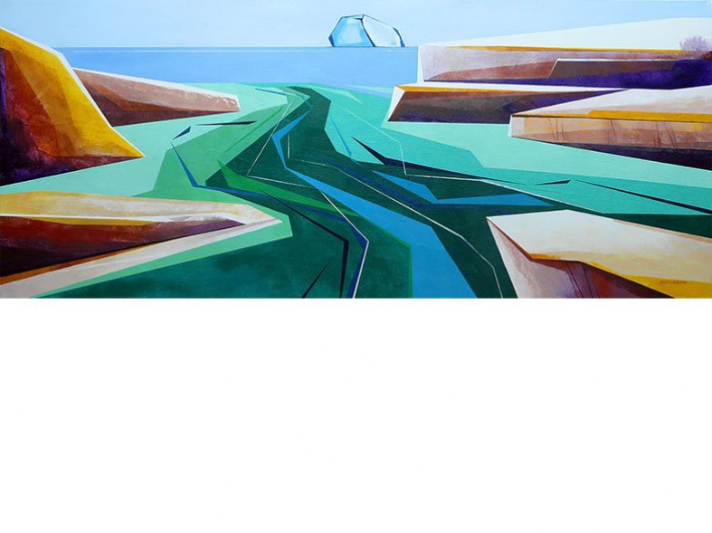 Waterland 103 - Rivers / 50x120 cm / sold